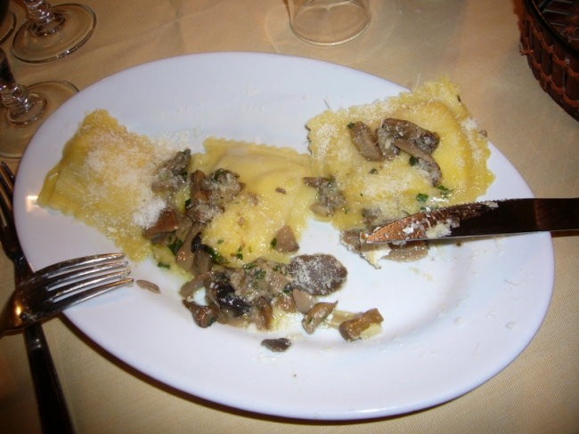 ravioli z jurčki